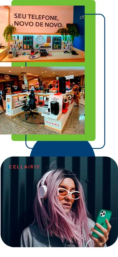 Tela do projeto da Cellairis
