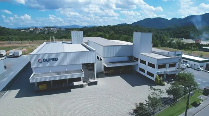 Sede da Olimed, dona da marca Glomed, em Blumenau (SC)