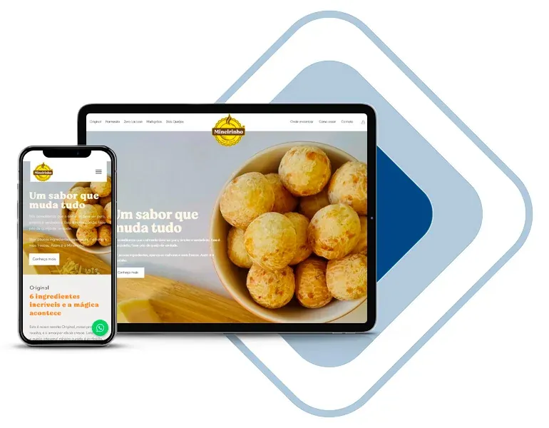 Tela do projeto da Mineirinho Pão de Queijo